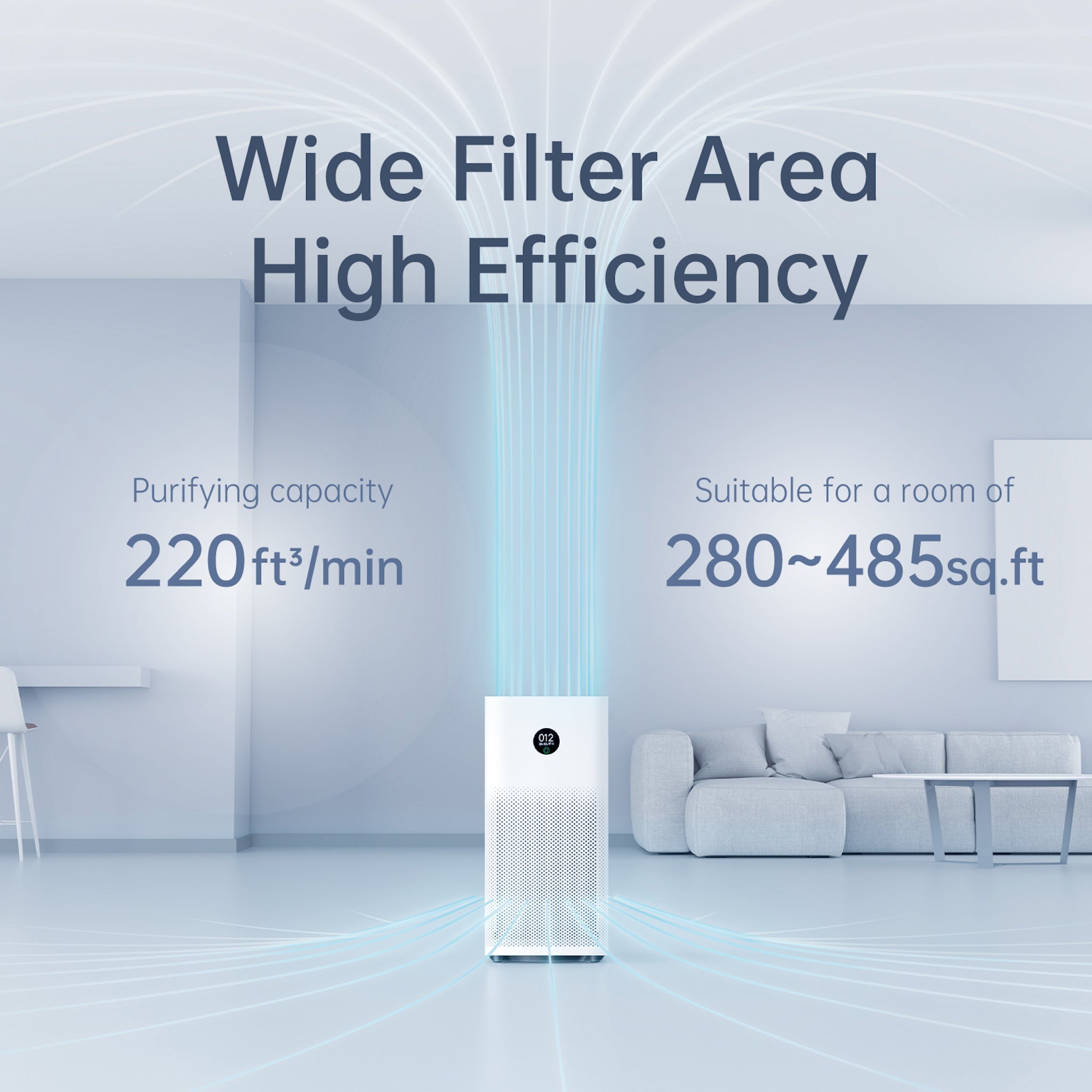  MI HEPA Air Purifier 3H with 3-Layer Integrated 360°  Cylindrical Air Filters - Effectively Removes 99.97% Pollutants - Breath  Cleaner, Fresher Air with Small Air Purifiers for Home and Offices : Home &  Kitchen